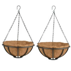 Esschert Design Hanging Basket - Metaal - Zwart - Met Inlegvel - 30 Cm -Tuinwinkel add8b106e7f34dc8b5bb2f42c381fc5b