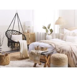 Beliani Hangstoel GABELLA - Zwart Katoen 9 Beliani Hangstoel GABELLA - Zwart Katoen -Tuinwinkel aee55501a2894f858c6fba082cb6387b