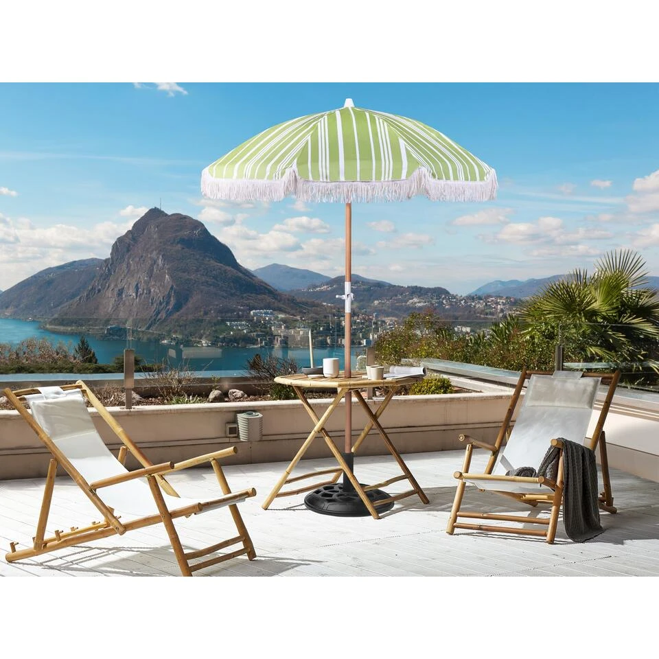 Beliani Marktscherm MONDELLO - Groen Polyester 4 Beliani Marktscherm MONDELLO - Groen Polyester - Afbeelding 2