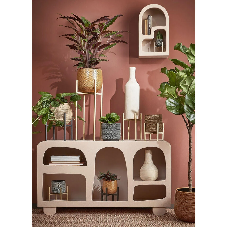 Mica Decorations - Bloempot Plantenstandaard- Goud - H25 X B16 Cm 4 Mica Decorations - Bloempot Plantenstandaard- Goud - H25 X B16 Cm - Afbeelding 2