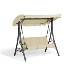Beliani Schommelbank GARBO - Beige Polyester -Tuinwinkel b0e712a8967c414dac73bdd31f19fc5b