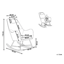 Beliani Schommelstoel ARRIE - Geel Polyester -Tuinwinkel b517d29a660b42f3a230183b5b59bbc7