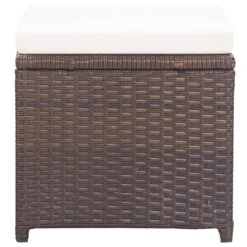 VidaXL Tuinkrukken 2 St Met Kussens Poly Rattan Bruin -Tuinwinkel b54e593c68bd4bf78604c6977f847d48