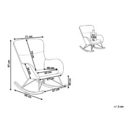 Beliani Schommelstoel ELLAN - Blauw Fluweel 8 Beliani Schommelstoel ELLAN - Blauw Fluweel -Tuinwinkel b9bd525ed125483f94d417124cccba8e