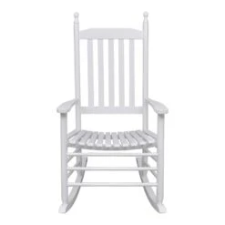 VidaXL Schommelstoel Met Gebogen Zitting Hout Wit -Tuinwinkel babc286272ac46eca07d055e360a7f38