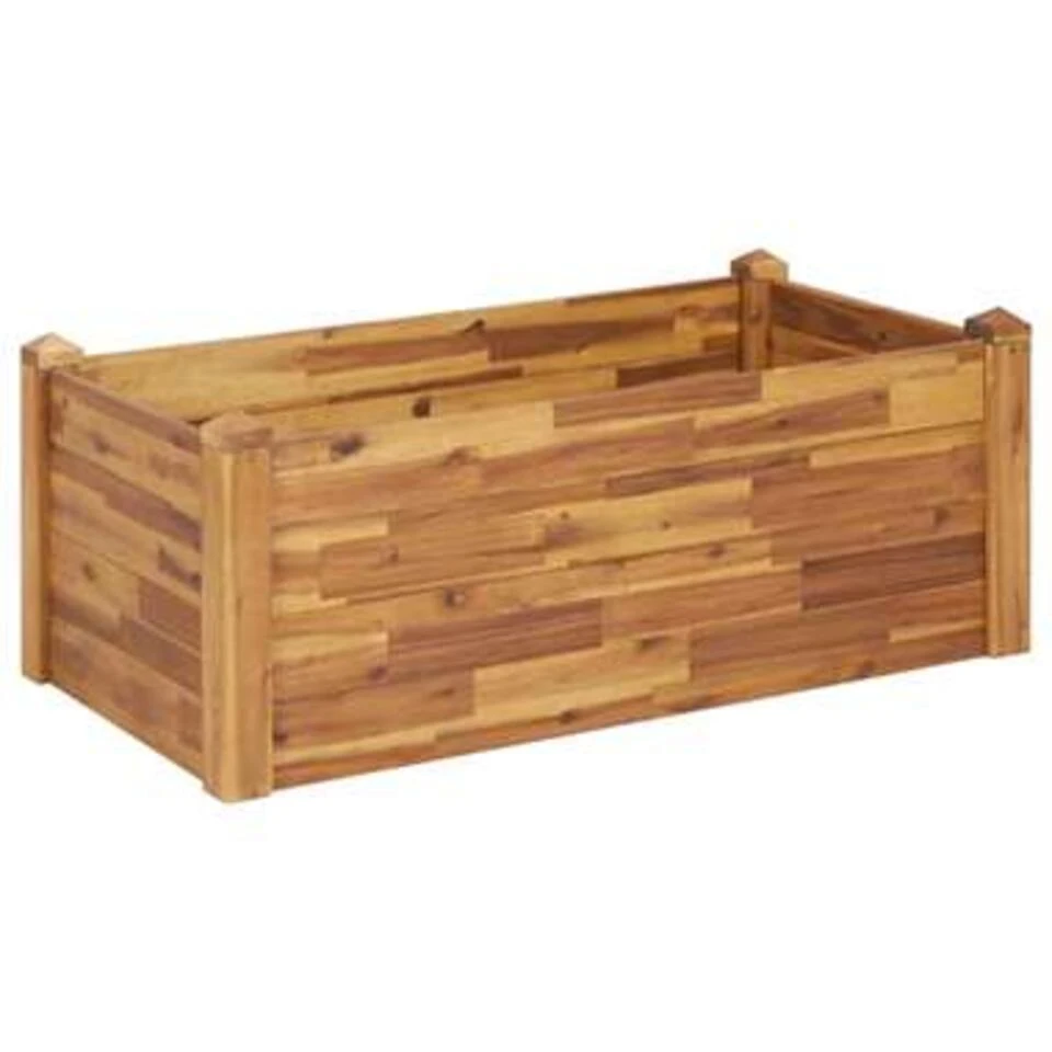 VidaXL Plantenbak Verhoogd 110x60x44 Cm Massief Acaciahout 4 VidaXL Plantenbak Verhoogd 110x60x44 Cm Massief Acaciahout - Afbeelding 2