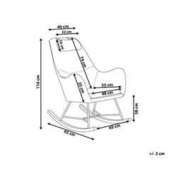 Beliani Schommelstoel ARRIE - Beige Polyester -Tuinwinkel c11c696c40444d45abd9aafae8c199ef