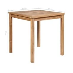 VidaXL Tuintafel 80x80x77 Cm Massief Teakhout -Tuinwinkel c476c373fcb447a09ef574e7ad23ec3b