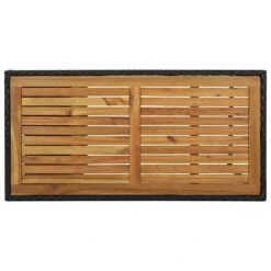 VidaXL Bartafel Met Opbergrek 120x60x110 Cm Poly Rattan Zwart -Tuinwinkel c75b76b7237c4d50ab63797b332458d9