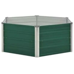 VidaXL Plantenbak Verhoogd 129x129x46 Cm Gegalvaniseerd Staal Groen -Tuinwinkel d2bca5fbc91b403cb9d631a75b1fb021