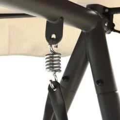 VidaXL Schommelbank Voor Buiten Met Luifel Converteerbaar Zandwit -Tuinwinkel d6bb720875ac4b4db495e1b4a3035475