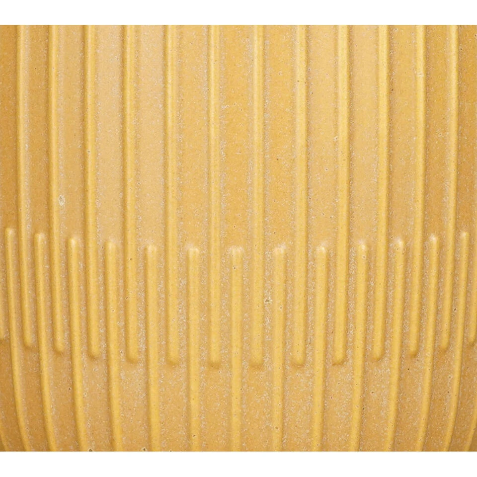 Mica Decorations Plantenpot - Okergeel - Keramiek - D14xH13 Cm 4 Mica Decorations Plantenpot - Okergeel - Keramiek - D14xH13 Cm - Afbeelding 2