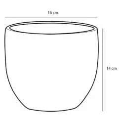 Mica Decorations Plantenpot - Terracotta - Zwart/grijs - D16/H14 Cm -Tuinwinkel df993398ea7c4915983e7137b14f5b91