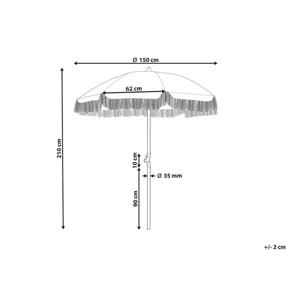 Beliani Marktscherm MONDELLO - Groen Polyester 5 Beliani Marktscherm MONDELLO - Groen Polyester - Afbeelding 3