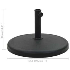 VidaXL Parasolvoet Rond 19 Kg Polyresin Zwart -Tuinwinkel e784b2dac9544f91855082eda61a8b4c