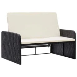 VidaXL 2-delige Loungeset Met Kussens Poly Rattan Zwart 7 VidaXL 2-delige Loungeset Met Kussens Poly Rattan Zwart -Tuinwinkel eb45083e87bd4640b463f0e231b041e5