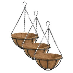 Esschert Design Plantenmand - Hanging Basket - Zwart - 25 Cm -Tuinwinkel f16a5555162f4f85b044328ac818b927