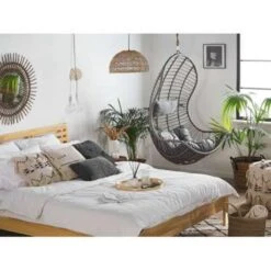 Beliani Hangstoel PINETO - Grijs Pe Rotan -Tuinwinkel f595e670800b46edb11d05d73705b3d1