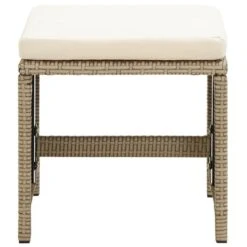 VidaXL Tuinkrukken 2 St Met Kussens Poly Rattan Beige -Tuinwinkel fee998655b734a1d87b867993cb45fd6